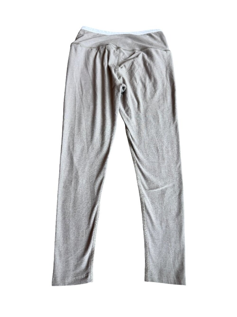 Beyond Yoga High-Waisted Leggings Stretch Grey Neutral Wrap Waistband Sz Large